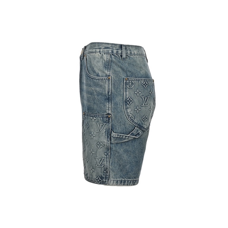 Louis Vuitton 23ss Old Flower Embossed Denim ShortsLouis Vuitton 23ss Old Flower Embossed Denim ShortsDonkey's new 23ss denim shorts incorporate Monogram-embossed pockets into a laid-back workwear silhouette that can be 