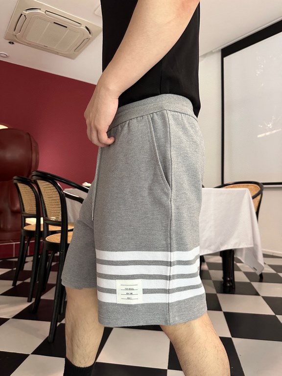 #Thom BrowneThom Browne 23ss Water Wave Waffle Shorts Top