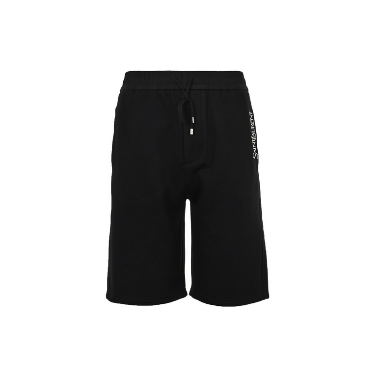 Saint Lauren ParisSaint Laurent 23ss slp embroidered monogrammed shortsThe fabric is made of 320g smooth velvet, with fully welted inside seams and exquisite workmanship. 4 layers of fabric at the waistband placket, cust