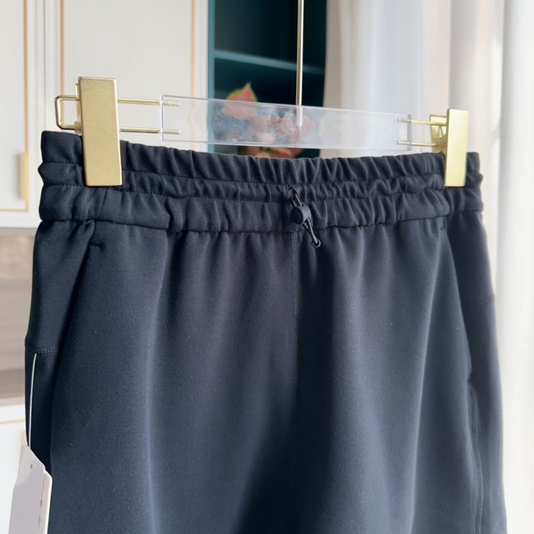 Black Actual #          丨Lulu LemonSoftstremem Women's Straight Drawstring Shorts