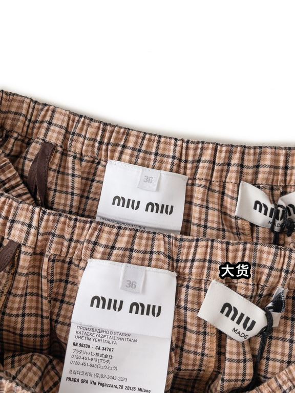 Miumiu check pleated skirt Details