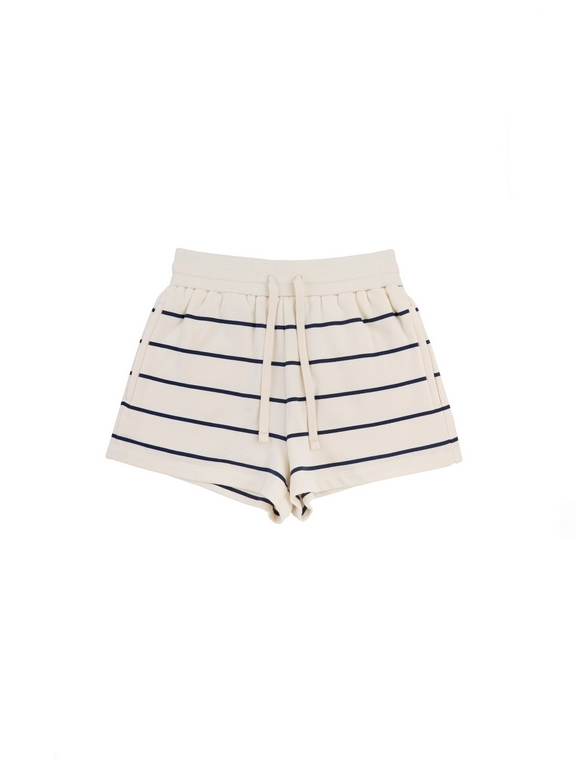 Miu Striped Shorts - Beige XS-LIn-stock sale Item No. 436063