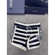 DIOR Dioriviera cotton blend terry knit tech fabric shortsThis season's favorite striped terry cloth shorts, high-waisted design perfectly creates the proportion of the body, but also to modify the waist and hips, so tha