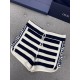 DIOR Dioriviera cotton blend terry knit tech fabric shortsThis season's favorite striped terry cloth shorts, high-waisted design perfectly creates the proportion of the body, but also to modify the waist and hips, so tha