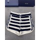 DIOR Dioriviera cotton blend terry knit tech fabric shortsThis season's favorite striped terry cloth shorts, high-waisted design perfectly creates the proportion of the body, but also to modify the waist and hips, so tha