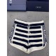 DIOR Dioriviera cotton blend terry knit tech fabric shortsThis season's favorite striped terry cloth shorts, high-waisted design perfectly creates the proportion of the body, but also to modify the waist and hips, so tha