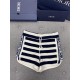 DIOR Dioriviera cotton blend terry knit tech fabric shortsThis season's favorite striped terry cloth shorts, high-waisted design perfectly creates the proportion of the body, but also to modify the waist and hips, so tha