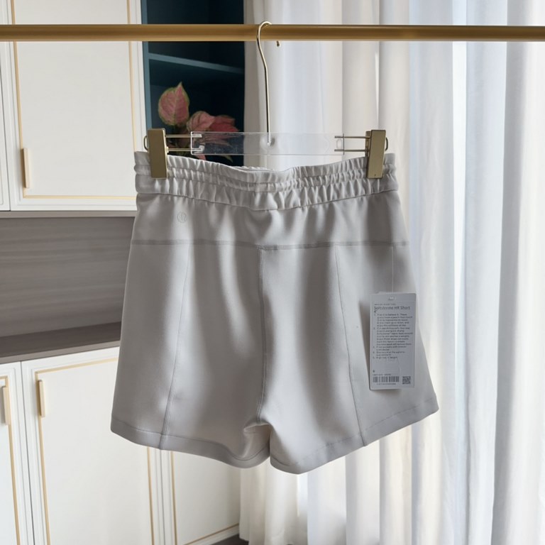 Bone white actual #          丨Lulu LemonSoftstremem Women's Straight Drawstring Shorts