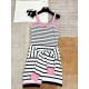 Chane 24s Knit Striped False Two Piece DressCounter newest ~ with the original cloth bag full set of packaging, top quality! yb fixed weaving and dyeing yarn, imported machine inter-color knitting process, chest double c