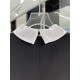 A-line version of the black skirt body, not too close to the curve, slimming and thin. Spliced with white crepe organza, elegant small pointed collar decorated with black straps, gentle ageing. Chest decorated with verti