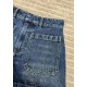 Dio 2024 Summer New Denim ShortsCounter newest models ~ with original gift box   full set of packaging, top quality. Customized yb specific washing process denim cotton, by imported machines many times washing highly res