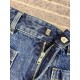 Dio 2024 Summer New Denim ShortsCounter newest models ~ with original gift box   full set of packaging, top quality. Customized yb specific washing process denim cotton, by imported machines many times washing highly res