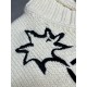 p425 Dior Star SweaterUsing 50 wool 50 viscose 26 yarn, first the original yarn desizing and then 5 hairs and a hair, using a special process for twisting, the finished product feels rough, drape is very strong, the weig