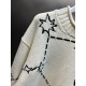 p425 Dior Star SweaterUsing 50 wool 50 viscose 26 yarn, first the original yarn desizing and then 5 hairs and a hair, using a special process for twisting, the finished product feels rough, drape is very strong, the weig