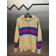 p400 Gucci Tapestry Blend SweaterCamel-colored wool and mohair blend with red and blue webbing inlaid jacquard craftsmanship, wool is a natural warm material with excellent warmth and comfort. The seahorse wool, on the o