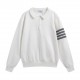 p225Thom Browne  TB23 fall and winter new polo lapel sweater.Made of wool and cotton, the sweater is soft and smooth, warm and comfortable, embellished with TB classic elements, mother-of-pearl buttons on the placket, an