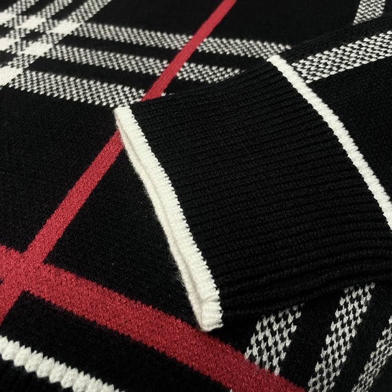 P230 (heavy weight high version)BURBERRY  Burberry 23ss new jacquard wool knit sweater sweater OS version   men's and women's same modelsThe whole garment 500 grams of heavy weight seconds market currencyThe wool is knit