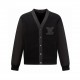 280Louis vuitton Louis Vuitton Fall 2023 New Monogrammed Badge Embroidered Patchwork Woven Knit JacketFocusing on the season's desert biker theme, this cardigan features a cotton-jersey body, tech-nylon sleeves and butto