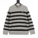 215 Model No. Y496CELINE CE 23 new Arc de Triomphe striped embroidered sweaterThe original Hangzhou state special 9300 purchased, a recent popular sweater, fixed spinning and dyeing yarn composition, 100% wool yarn, so b