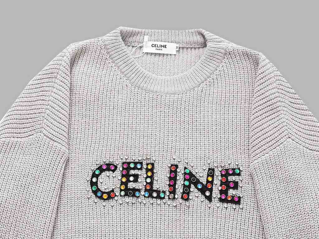 P270 (top of the line version) Distinctive cartons)Style Celine Celine Colorful Diamond Letter Customized Wool SweaterColor picture colorSize S-XXLMaterial woolAccessories full set of customized accessoriesGender-neutral