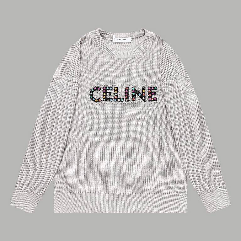 P270 (top of the line version) Distinctive cartons)Style Celine Celine Colorful Diamond Letter Customized Wool SweaterColor picture colorSize S-XXLMaterial woolAccessories full set of customized accessoriesGender-neutral