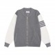 220Thom Browne   Thom Browne colorful zipper cardiganTB classic four-bar basic style year after year are wearing the classic models must choose the quality   all the color fixed dye containing wool cotton yarn, soft skin