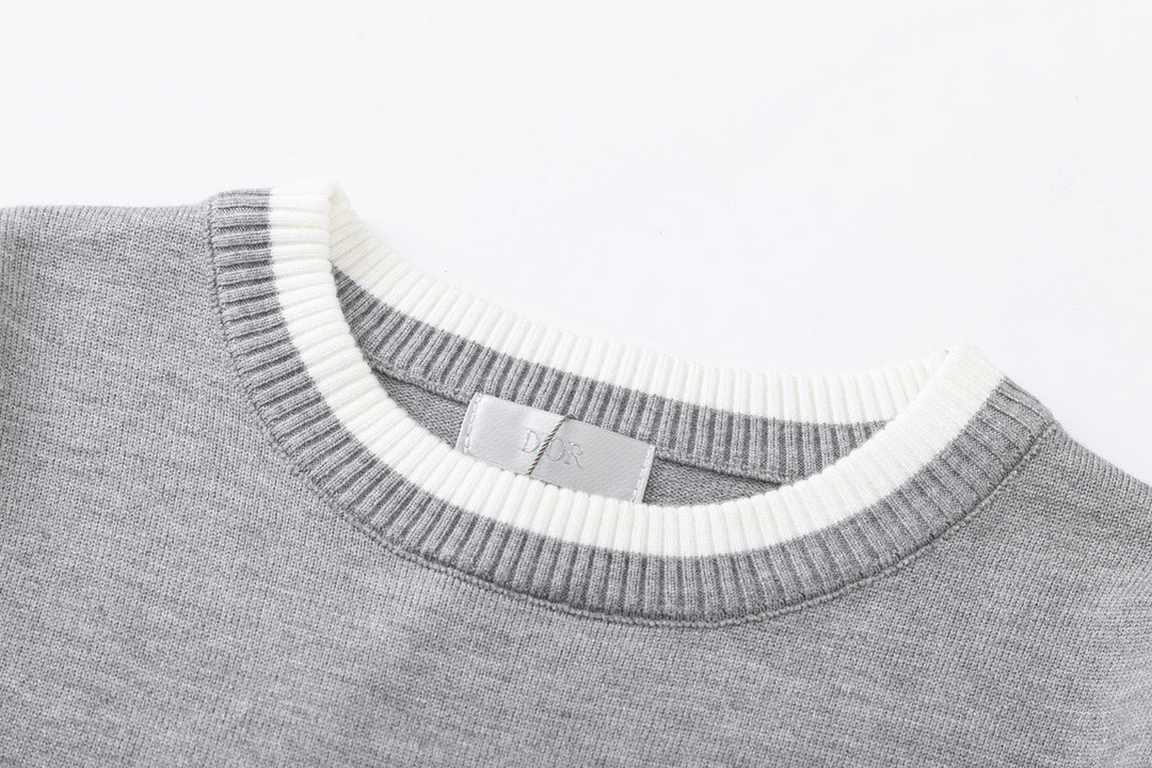 255DiorDior 23ss round neck knit pullover long sleeve sweaterHigh-gram weight high-density high-quality, heavily recommended, really premium, top version, innate big name temperament, you can feel its texture when you ge