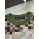 450 Lv Camo Mosaic Studded Embroidered Knit SweaterMade from 100% wool, this jacquard knit, wool-blend fabric is designed with a camouflage mosaic pattern on the body, the brand's English logo embroidered on the chest, t