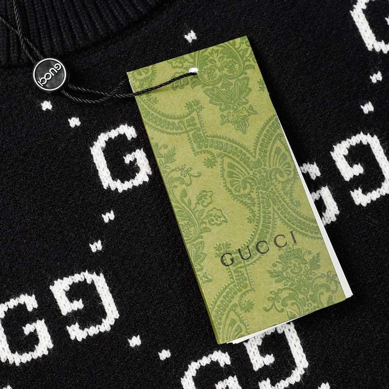 p265 GucciGucci Sweater Needle Full Body Letter G Knit Sweater Loose VersionMountain wool raw material yarn Guest imported sweater fabric 7 needle imported knitting machine manufacturing color fixed dyeing high quality h