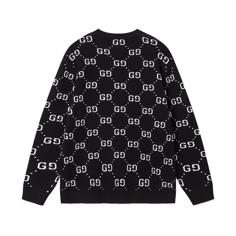 p265 GucciGucci Sweater Needle Full Body Letter G Knit Sweater Loose VersionMountain wool raw material yarn Guest imported sweater fabric 7 needle imported knitting machine manufacturing color fixed dyeing high quality h