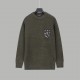 P230Chrome Hearts CH Chrome Hearts Wave Print Jacquard Long Sleeve SweaterFour strand mixed jacquard with wave patternCustomized leather tags, each one molded and pressed into the tag.Hardware on back panel Original fabr