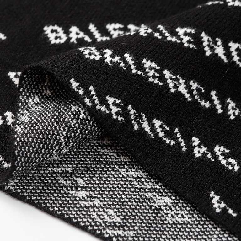 ￥230 (heavyweight high version)Balenciaga        Balenciaga 23ss new jacquard wool knit sweater OS fit  UnisexThe whole garment 500 grams of heavy weight seconds market currencyThe wool is knitted using 7 needle imported