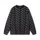 ￥230 (heavyweight high version)Balenciaga        Balenciaga 23ss new jacquard wool knit sweater OS fit  UnisexThe whole garment 500 grams of heavy weight seconds market currencyThe wool is knitted using 7 needle imported