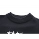 255Givenchy  Givenchy 23 sweater pentagram stars worn out do old sweaterThe use of Japanese Takari embroidery machine star embroidery letters Iogo round neck sweater using 3D high-density embroidery technology original c