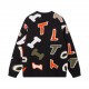 p265 Louis VuittonLouis Vuitton LV Sweater with jacquard pattern all over the letter.Knit sweater loose version Guest imported sweater fabrics mountain wool raw material yarn 7 needle imported knitting machine manufactur