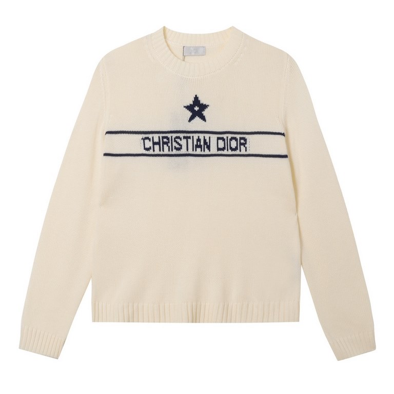 240DIORDior Lucky Star cashmere knit sweaterThousand gold white rich beauty winter preferred sweater! Soft and fragrant rich girl sense of vision Imported 100% cashmere The real thing is super advanced! Both thick and fl