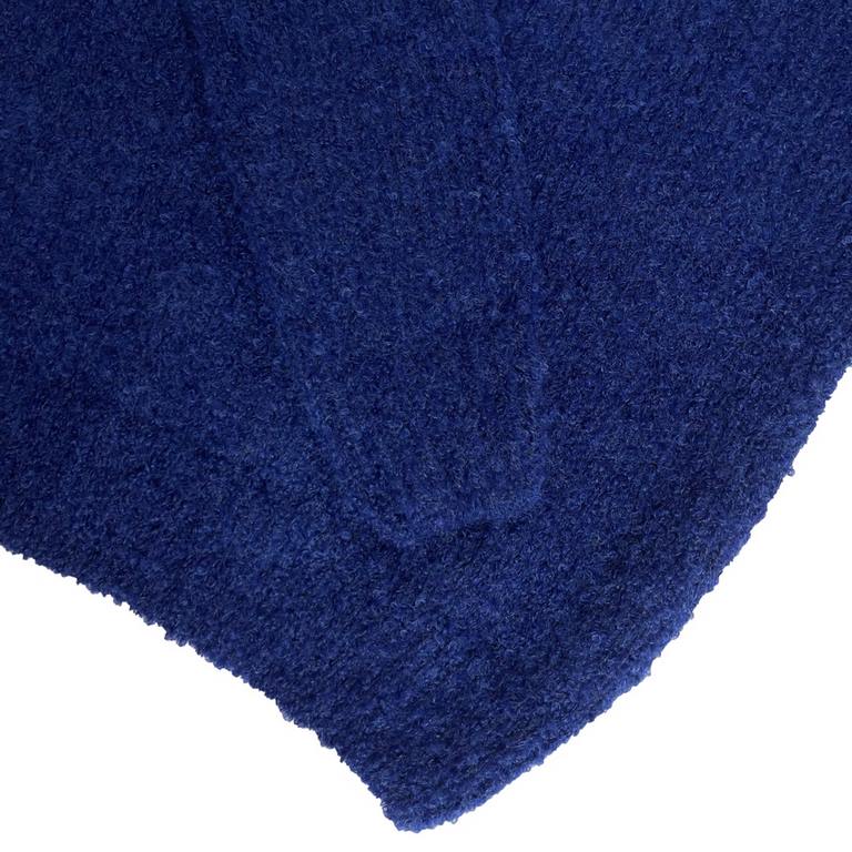 380 【Returned single back to stock】 1v Mirror Logo appliquéd sweater (classic blue)The original 9,850 purchased, fixed weaving and dyeing 60% wool blue black wool circle yarn, blue in the black circle yarn ductility high