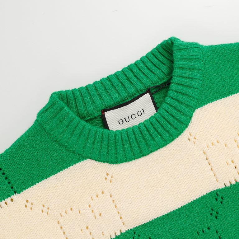 P220 Product Details.The iconic GG motif is subtly rendered in a lace finish in the same hue on this blue and red cotton-jersey jumper, paying homage to the label's founder, Mr. Guccio Gucci. The monogrammed interlocking