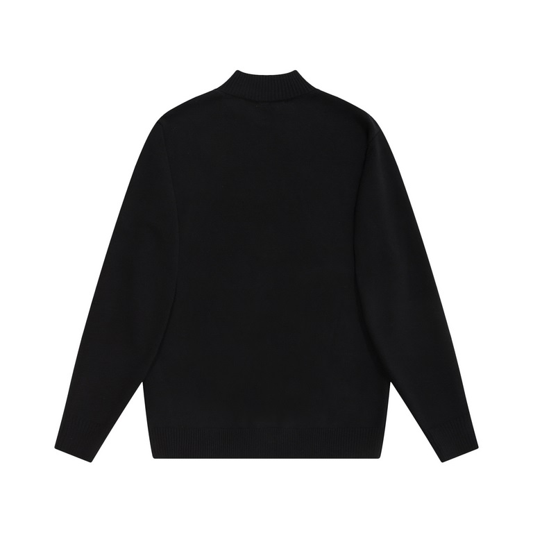 P220 PRADA Prada PRD 23FW machine embroidered monogram crew neck sweaterMade of customized 55 cashmere, draping on the body, imported machine melting three-dimensional embroidery, customized accessories, fitted shapeB Si