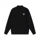 P220 PRADA Prada PRD 23FW machine embroidered monogram crew neck sweaterMade of customized 55 cashmere, draping on the body, imported machine melting three-dimensional embroidery, customized accessories, fitted shapeB Si