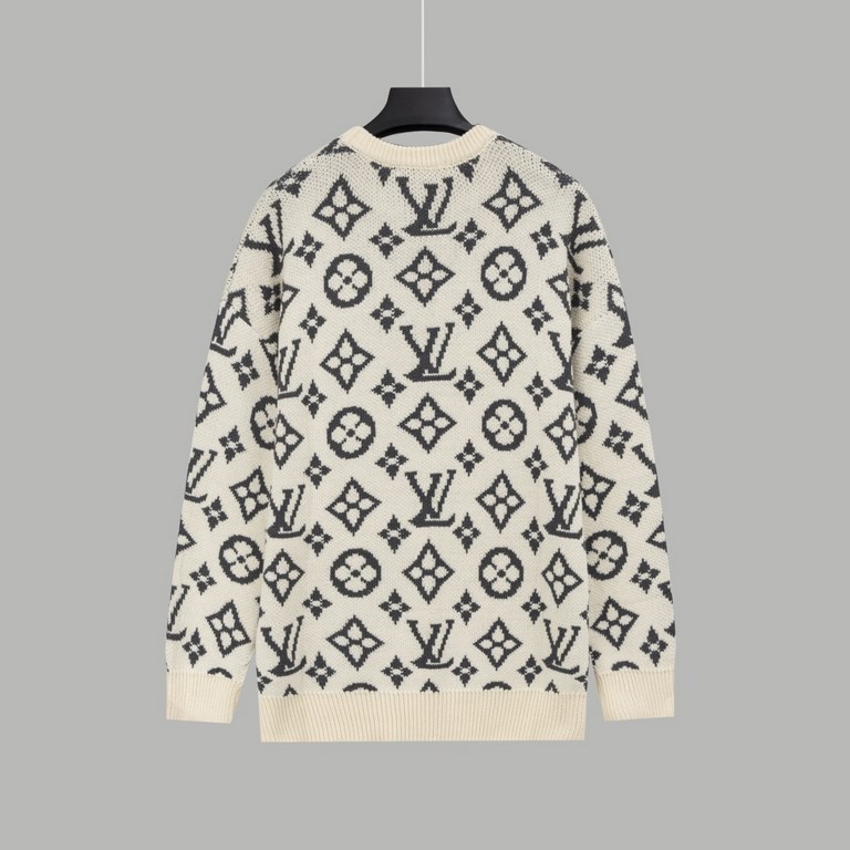 P2301V Louis Vuitton Full Length Long Sleeve Jacquard SweaterJacquard design on the whole front panelPre-shrunk and washedSize XS S M L Original Fabric 95% Cotton, 5% AcrylicDifferent from the marketYou'll know it when y