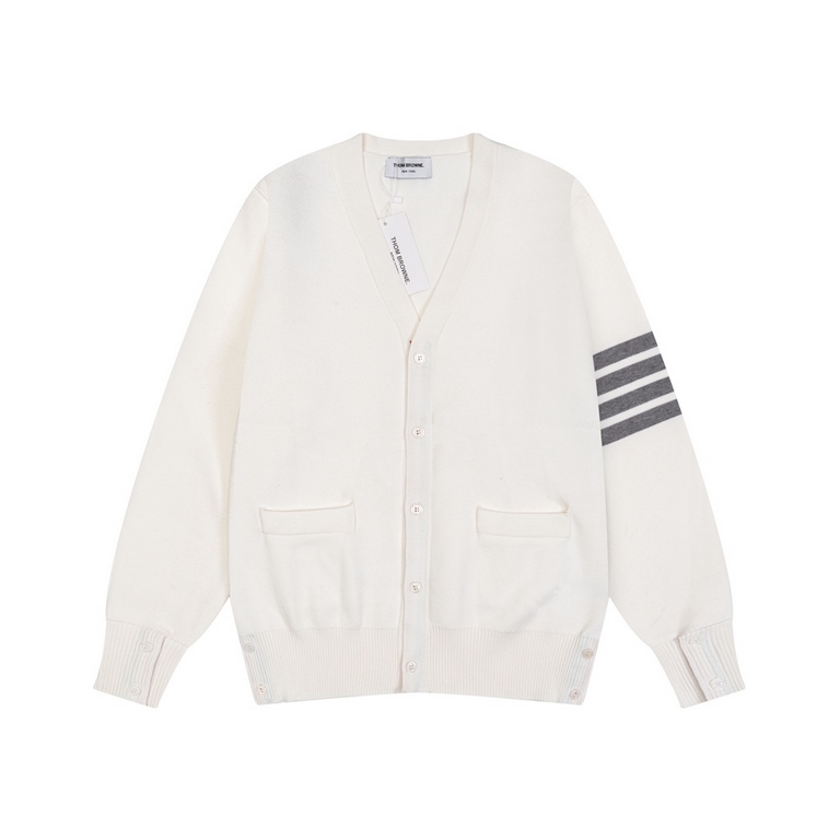 225Thom Browne   Thom Browne Willow Button CardiganTB classic four-bar basic style year after year are wearing the classic models must choose the quality   all the color fixed dye containing wool cotton yarn, soft skin-f