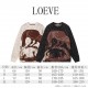 p265 loewe loewe sweater bird pattern appliqué knit sweater loose versionGuest imported sweater fabrics Mountain wool content raw material yarn 7 needle imported knitting machine manufacturing Color fixed dyeing High-qua