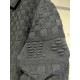 P265LV Louis Vuitton Checkerboard Convex Logo Lapel Sweater Knit Sweater Face Jacquard Organization, Logo Convex Pair Craft, Full Set of Accessories Equipped with 12s fine knitted pieces, wool original color fixing dyein