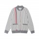 240Thom Browne   Thom Browne colorblocked striped zipper cardiganTB classic four stripes basic style year after year are wearing the classic models must choose the quality   all the color fixed dye containing wool cotton