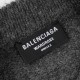 BALENCIAGA P250  Embroidered Logo Knit ShirtBALENCIAGA Parisienne Embroidered 1ogoPatchwork sweater knitSize S M LCraftsmanship mohair - hang-dyedColor sky blue - dark grayAccessories original hangtag