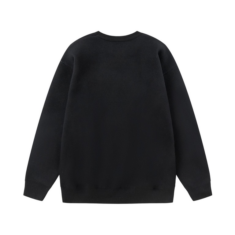 P240 (high quality)Loewe 23ss new round neck sweater chest substantial brand pattern flocking design wool material selection through multiple washing and strict inspection of anti-pilling modal fleece imported automatic 