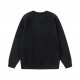 P240 (high quality)Loewe 23ss new round neck sweater chest substantial brand pattern flocking design wool material selection through multiple washing and strict inspection of anti-pilling modal fleece imported automatic 