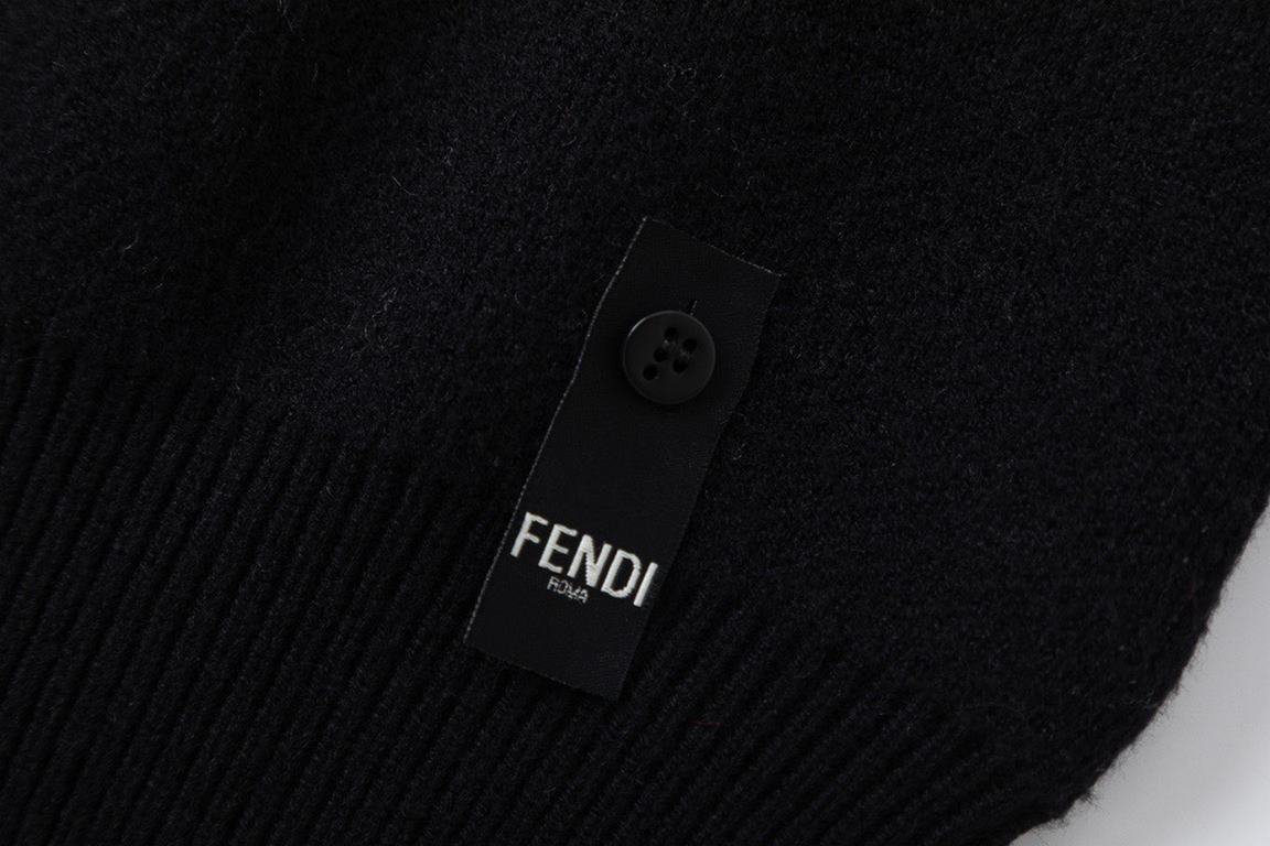 280Fendi  Fendi 2023 autumn and winter new fashion color collision splicing turtleneck knitted sweaterThe upper body full of soft texture ~ men and women can be, the upper body is really exquisite brand plus three-dimens