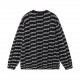 p255 balenciagaparis house sweater full body double b knit sweater loose versionGuest imported sweater fabrics mountain wool raw material yarn 7 needle imported knitting machine manufacturing color fixed dyeing high qual